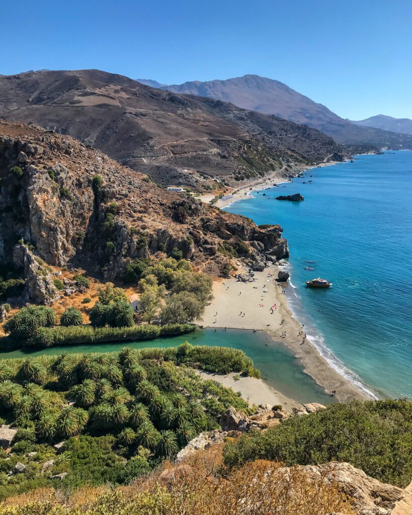 Výhled na pláž Preveli