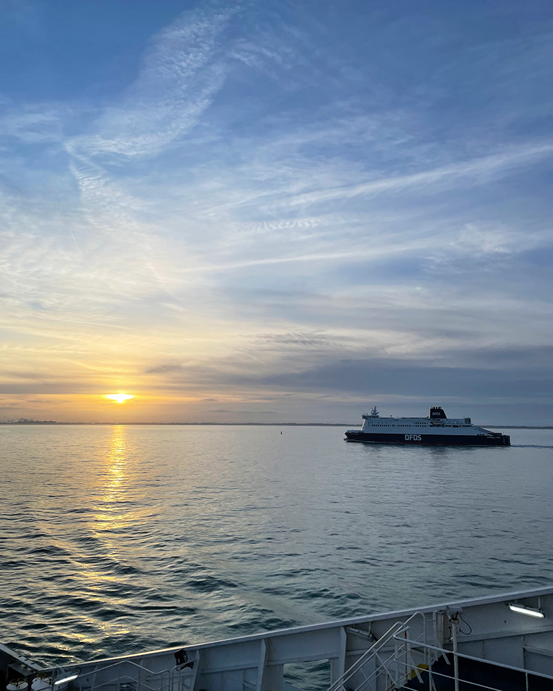 Cesta trajektem z Francie do Anglie