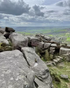 Froggatt Edge v národním parku Peak District