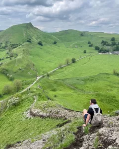 Výhled z Park Hill v národním parku Peak District