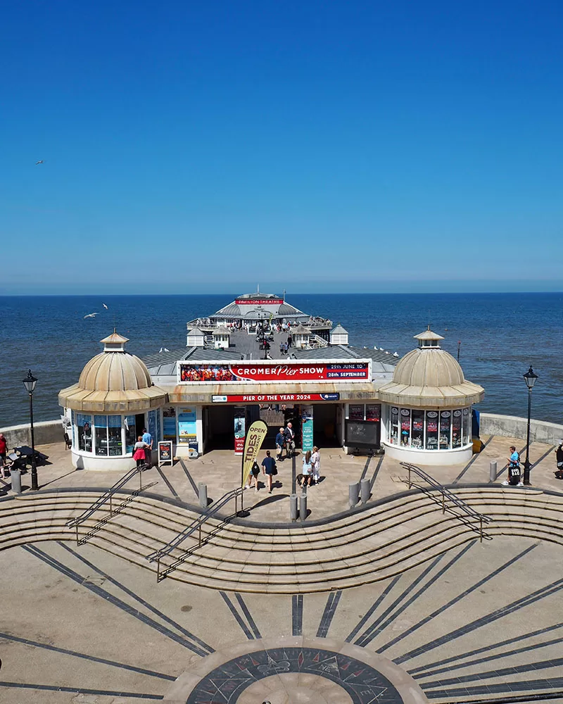 Cromer molo v Norfolku