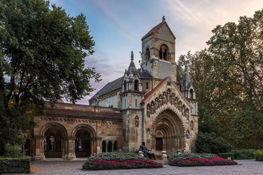 Areál zámku Vajdahunyad v Budapešti