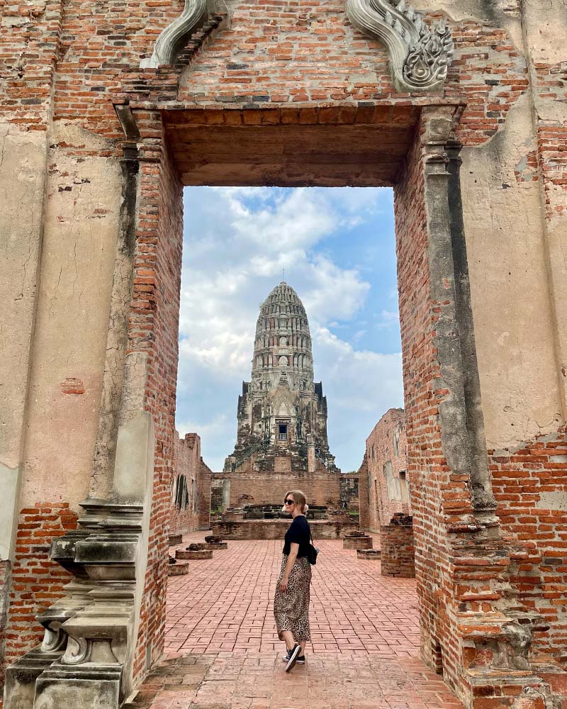 Chrám Wat Ratchaburana v Thajsku