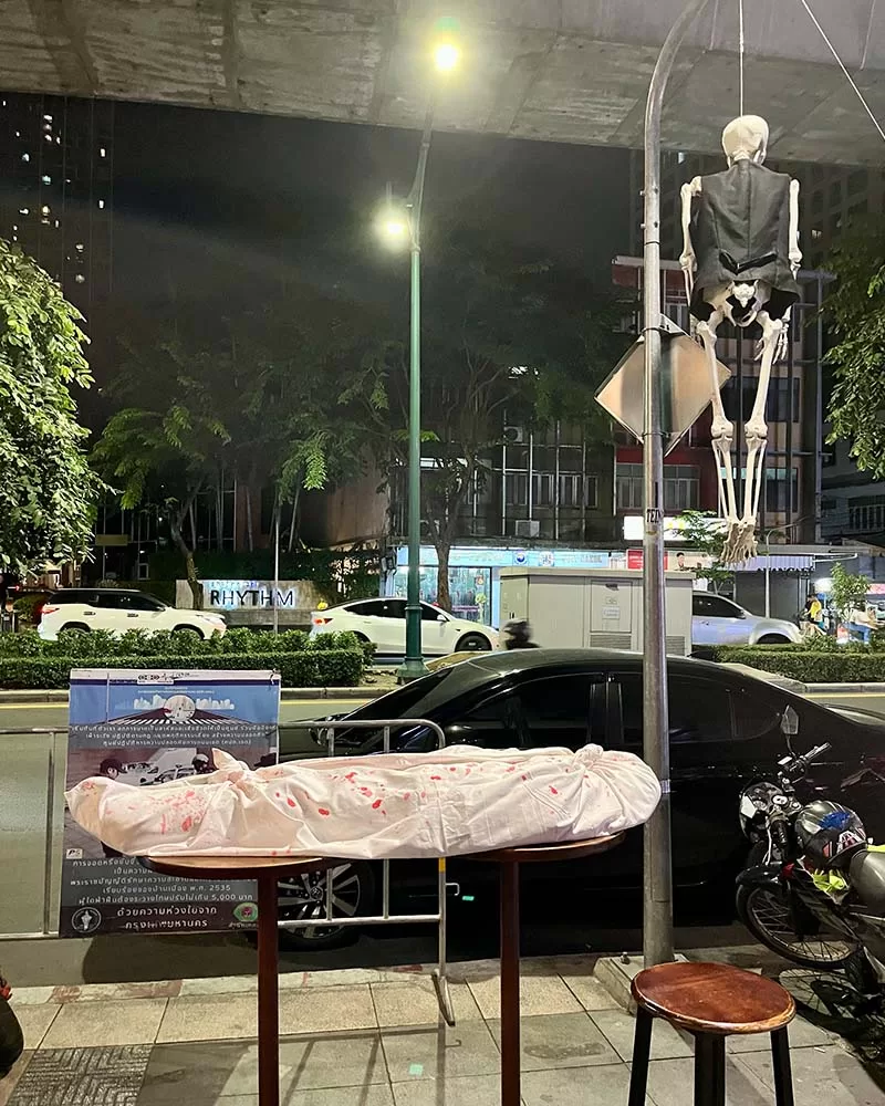 Halloween v ulicích Bangkoku